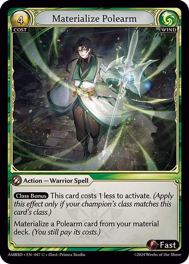 Materialize Polearm - Uncommon (047)