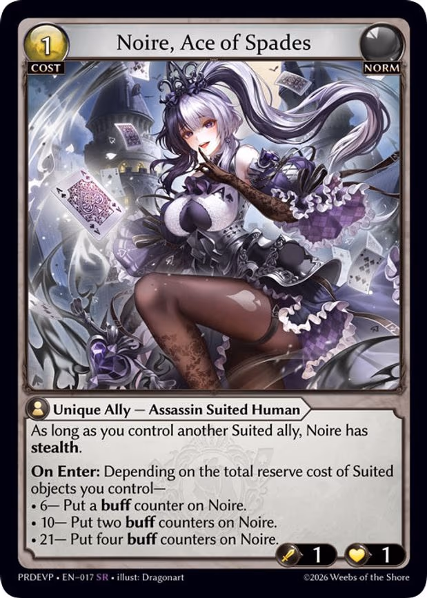 Noire, Ace of Spades - Super Rare (017)
