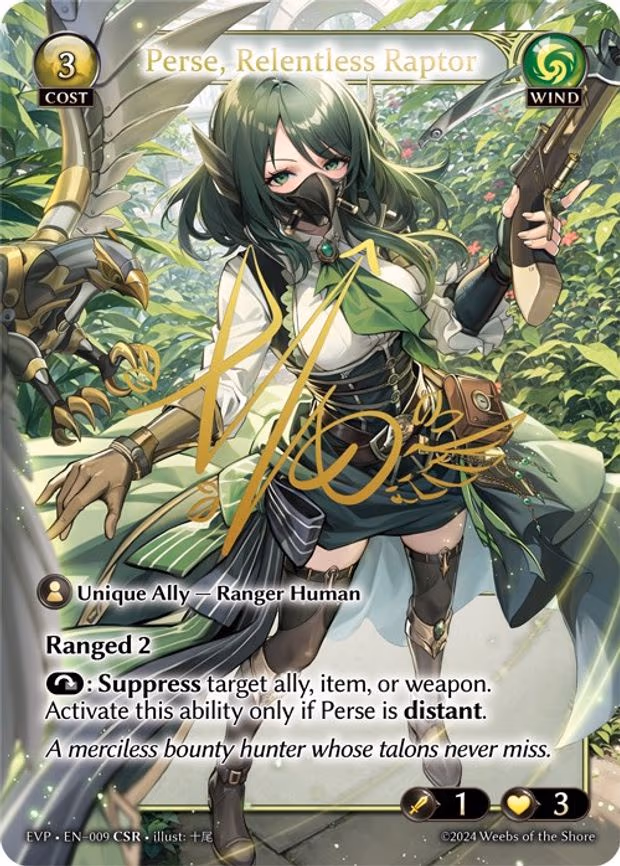 Perse, Relentless Raptor