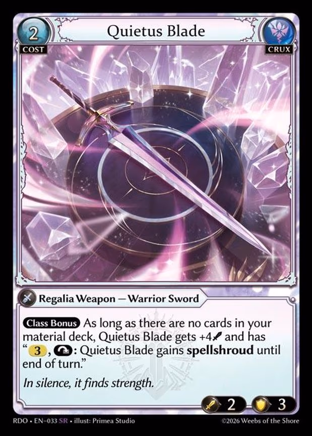 Quietus Blade - Super Rare (033)