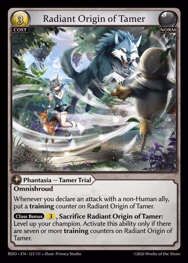 Radiant Origin of Tamer - Super Rare (123)