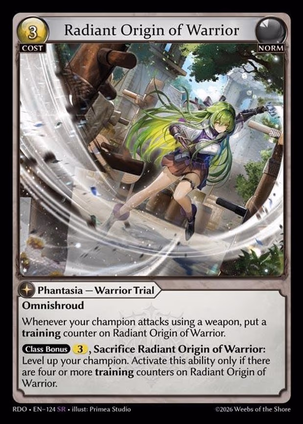 Radiant Origin of Warrior - Super Rare (124)