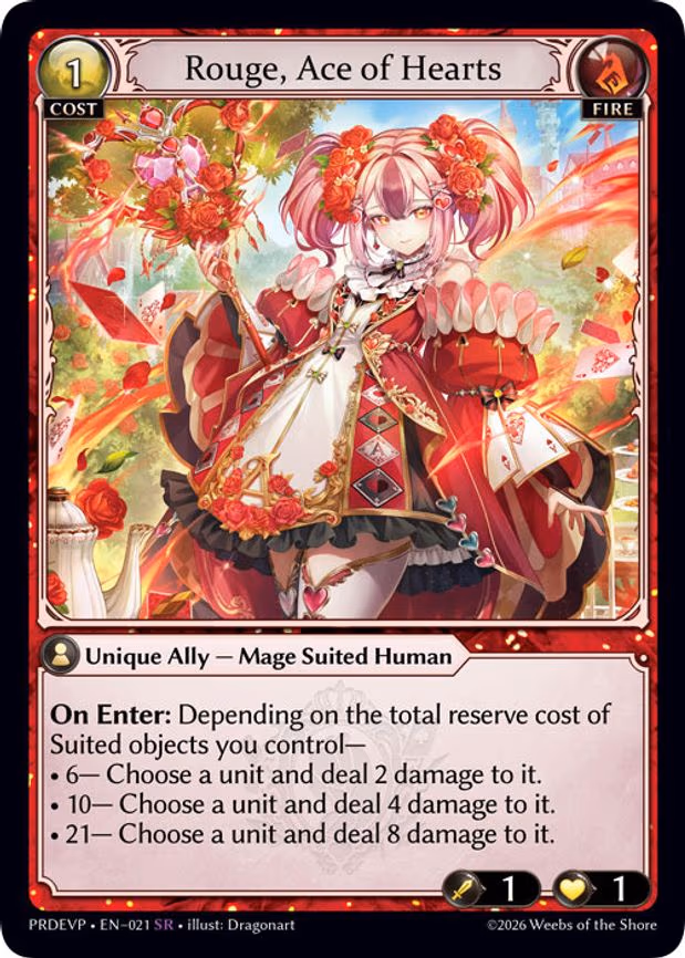 Rouge, Ace of Hearts - Super Rare (021)