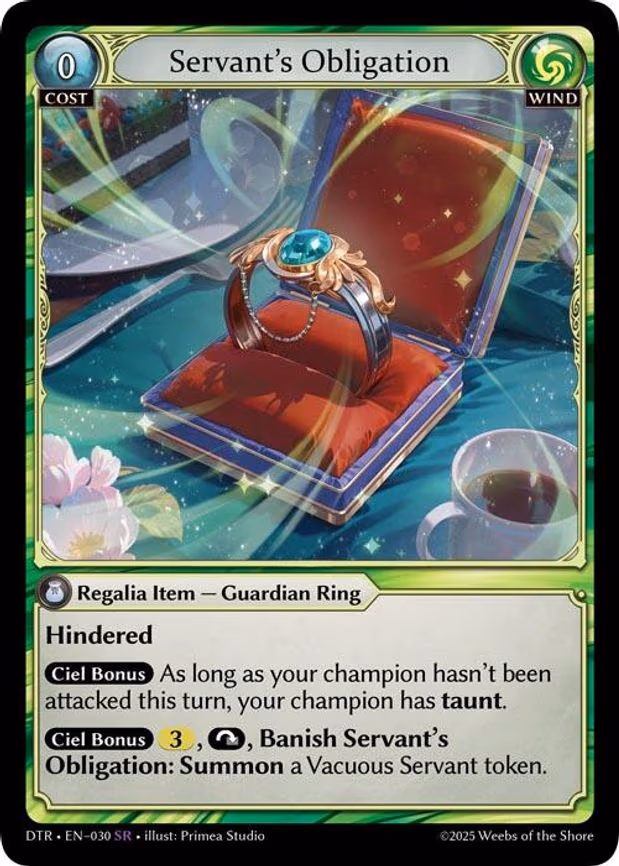 Servant's Obligation - Super Rare (030)