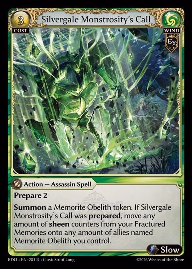 Silvergale Monstrosity's Call - Rare (281)