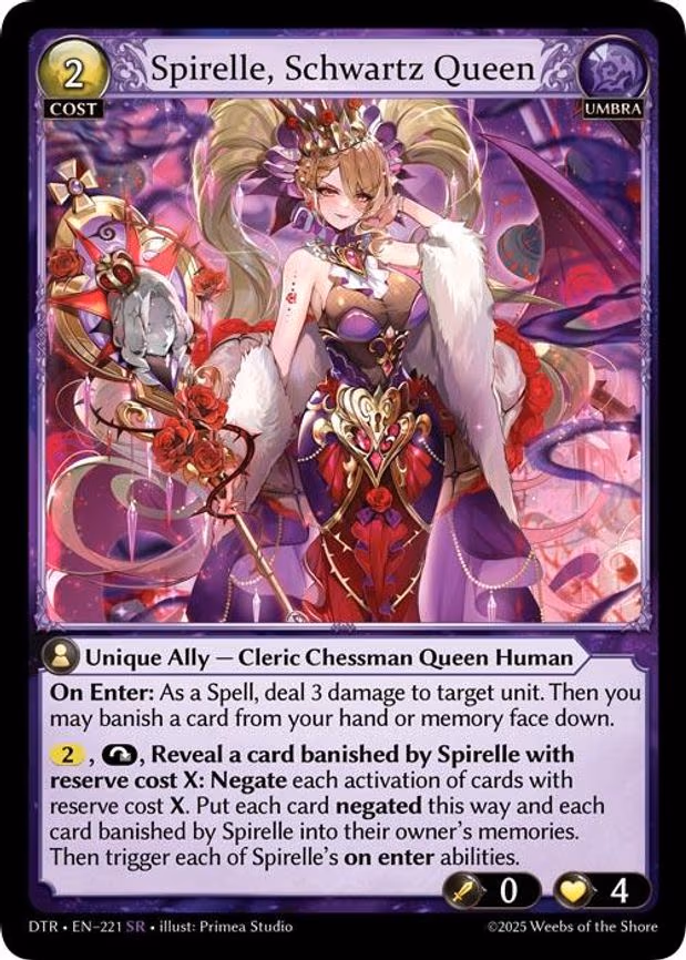 Spirelle, Schwartz Queen - Super Rare (221)