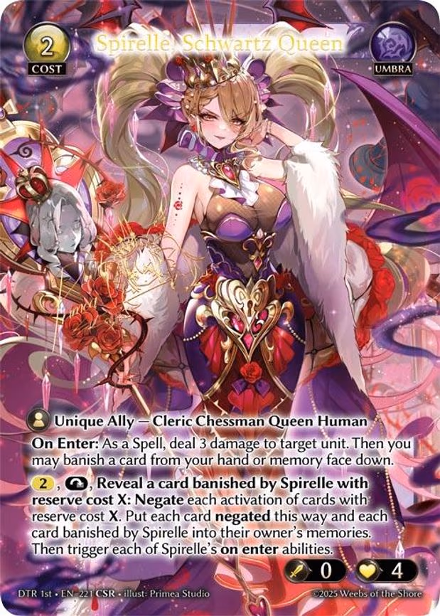 Spirelle, Schwartz Queen - Collector Super Rare (221)