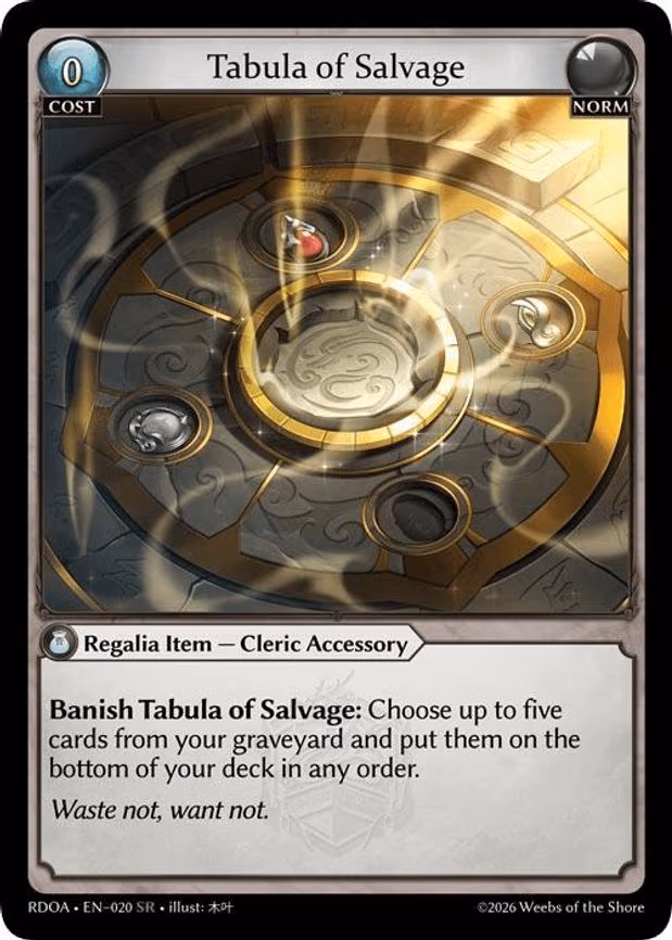 Tabula of Salvage - Super Rare (020)