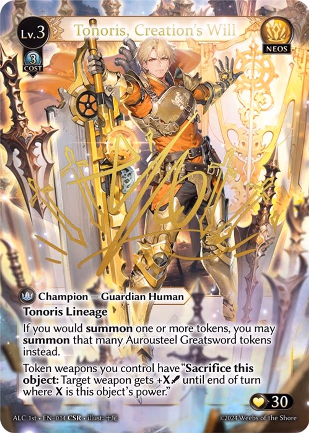Tonoris, Creation's Will (CSR) (ALC1E) - Collector Super Rare (014)