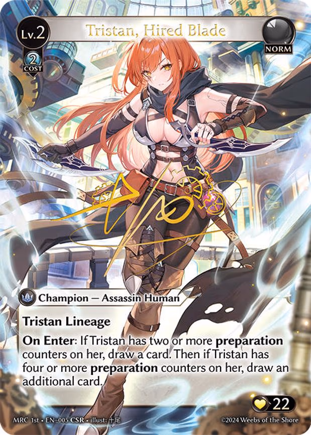 Tristan, Hired Blade - Collector Super Rare (005)