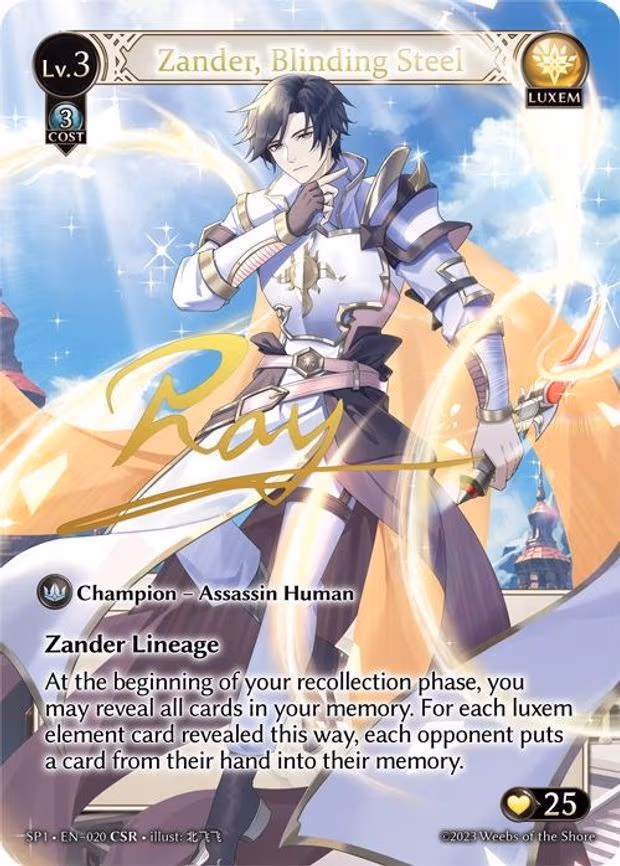 Zander, Blinding Steel