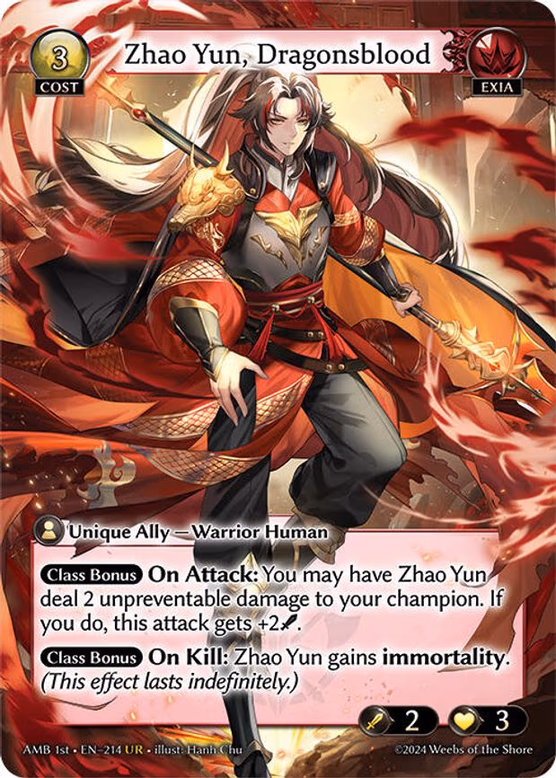 Zhao Yun, Dragonsblood - Ultra Rare (214)