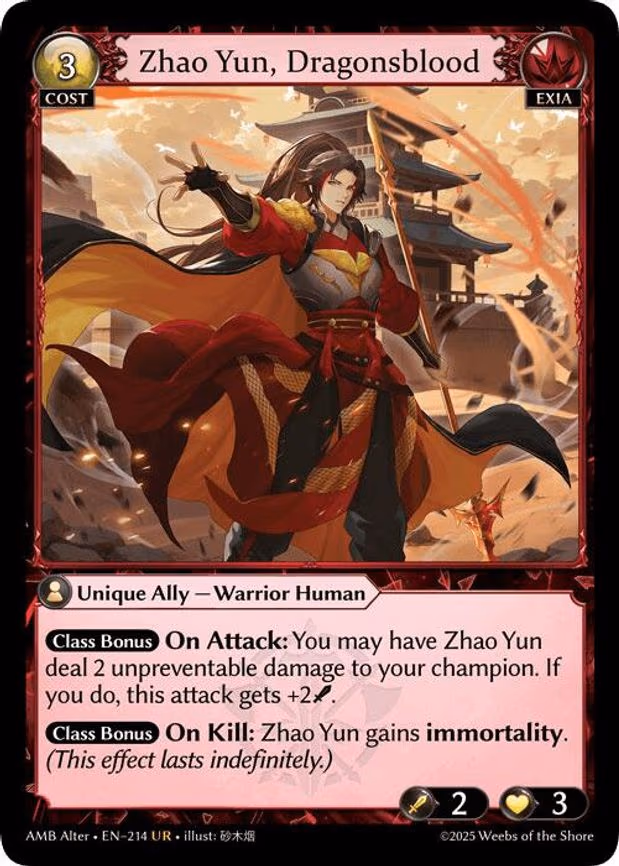 Zhao Yun, Dragonsblood - Ultra Rare (214)