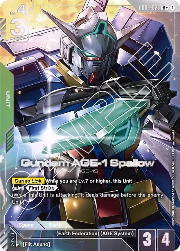Gundam AGE-1 Spallow (R+) - R+ (GD02-023)