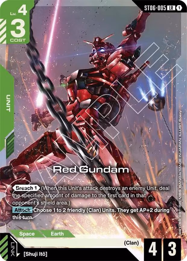 Red Gundam (Premium Card Collection Gundam Assemble) - Legend Rare (ST06-005)