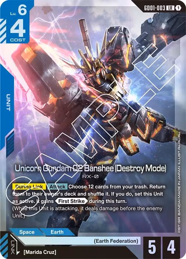 Unicorn Gundam 02 Banshee (Destroy Mode) - Legend Rare (GD01-003)