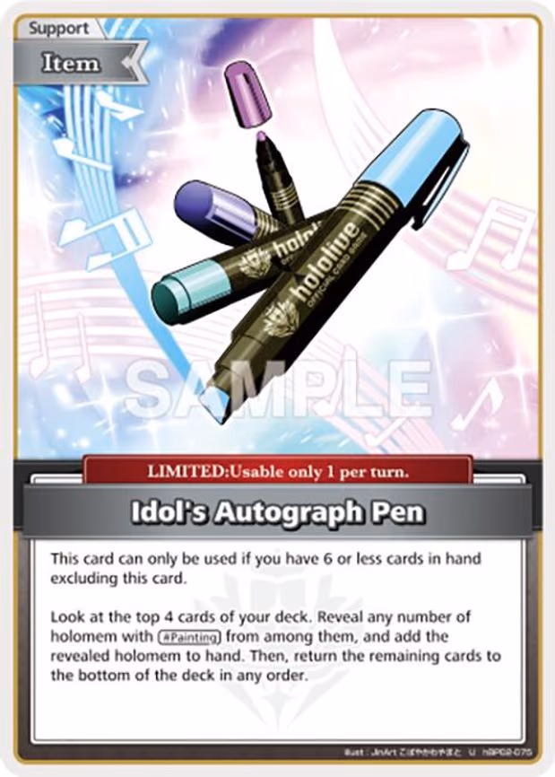 Idol's Autograph Pen - Uncommon (hBP02-075)