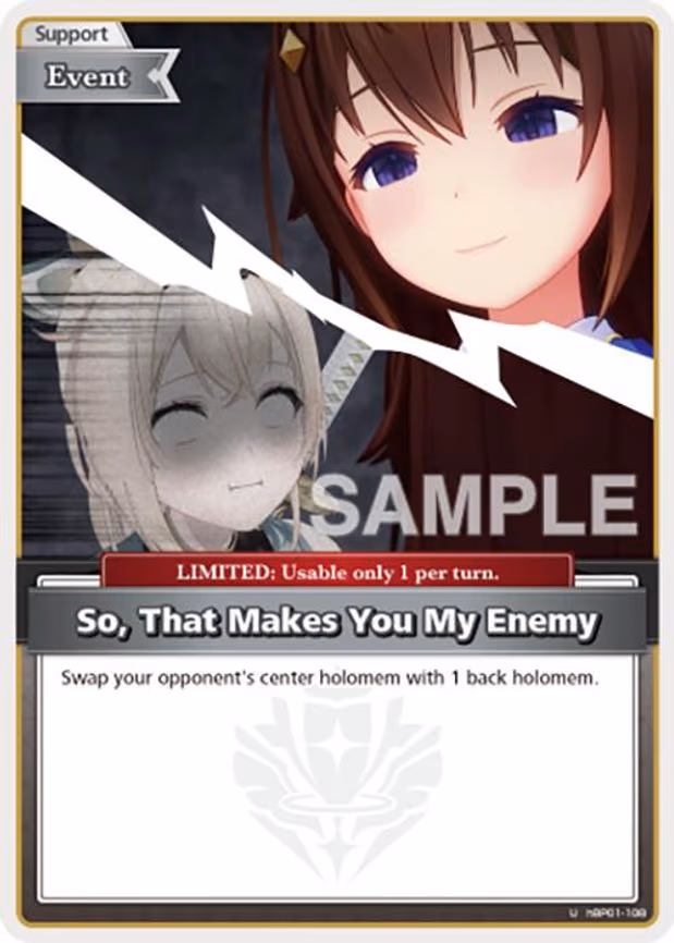 So, That Makes You My Enemy
