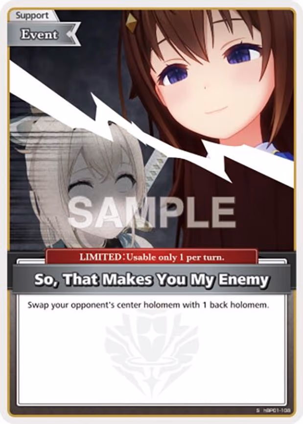 So, That Makes You My Enemy
