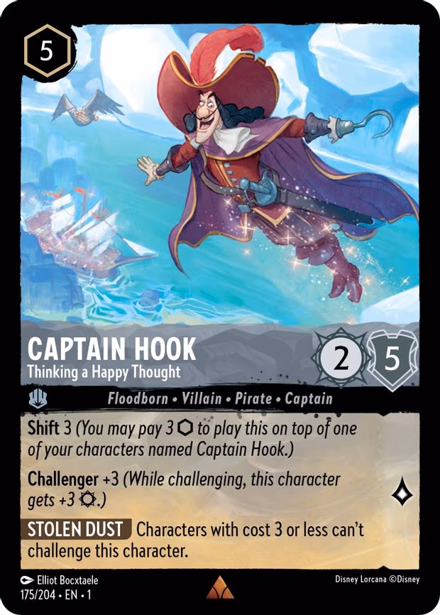 Captain Hook - Thinking a Happy Thought - Rare (175/204)