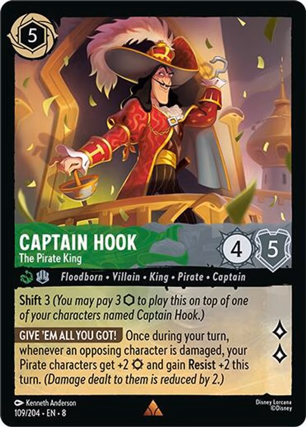 Captain Hook - The Pirate King - Rare (109/204)