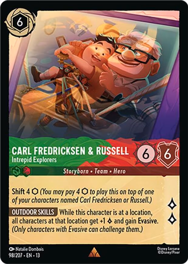 Carl Fredricksen & Russell - Intrepid Explorers - Rare (98/204)