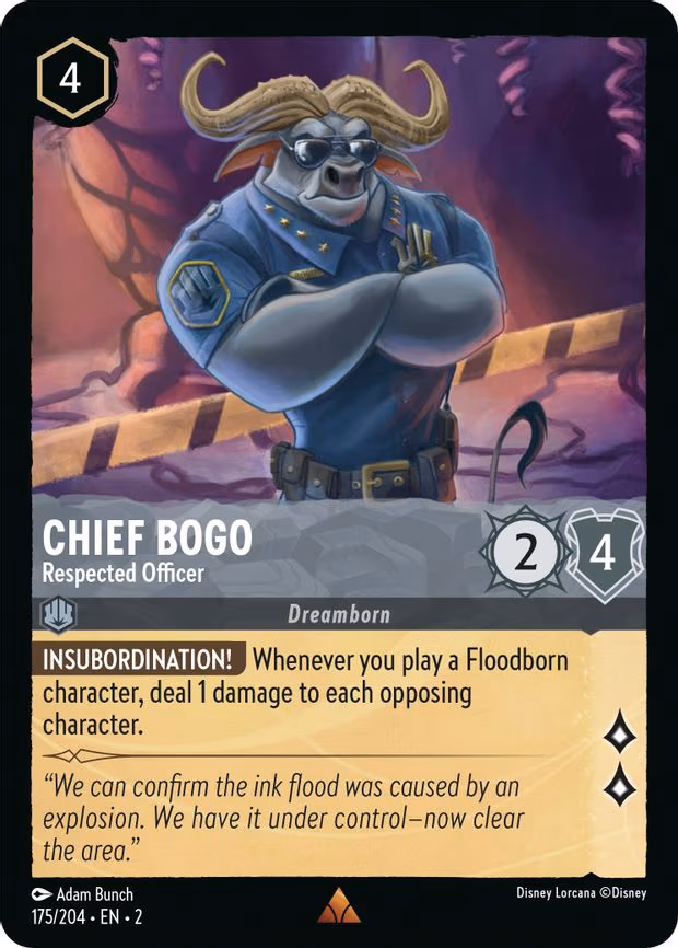 Chief Bogo - Respected Officer - Rare (175/204)