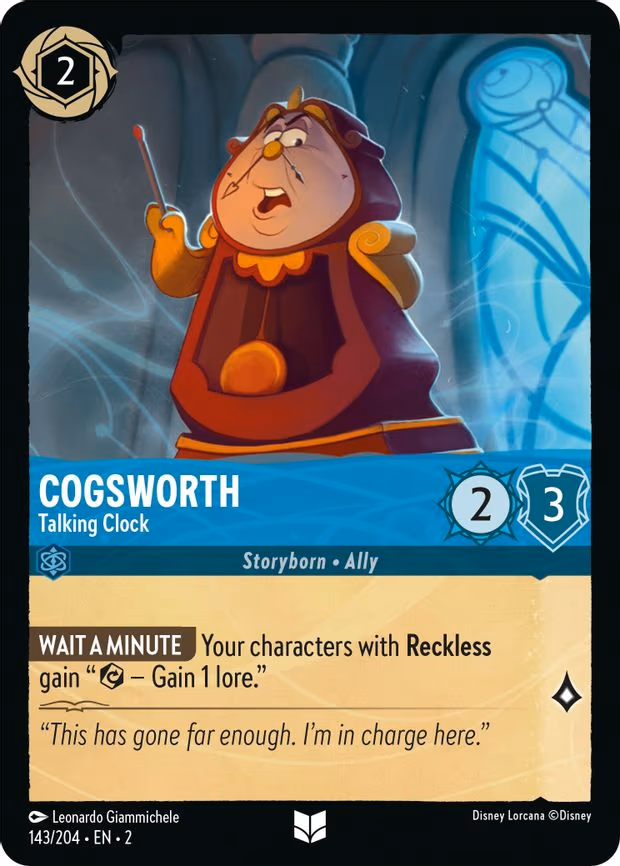 Cogsworth - Talking Clock - Uncommon (143/204)