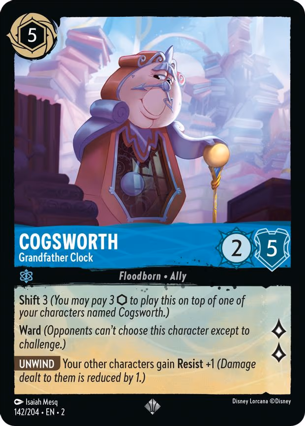 Cogsworth - Grandfather Clock - Super Rare (142/204)