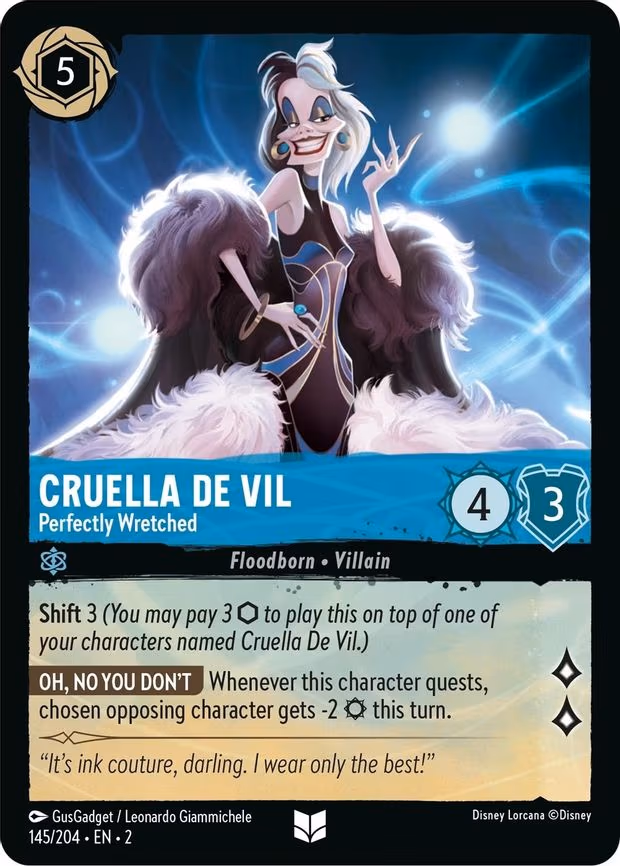 Cruella De Vil - Perfectly Wretched - Uncommon (145/204)