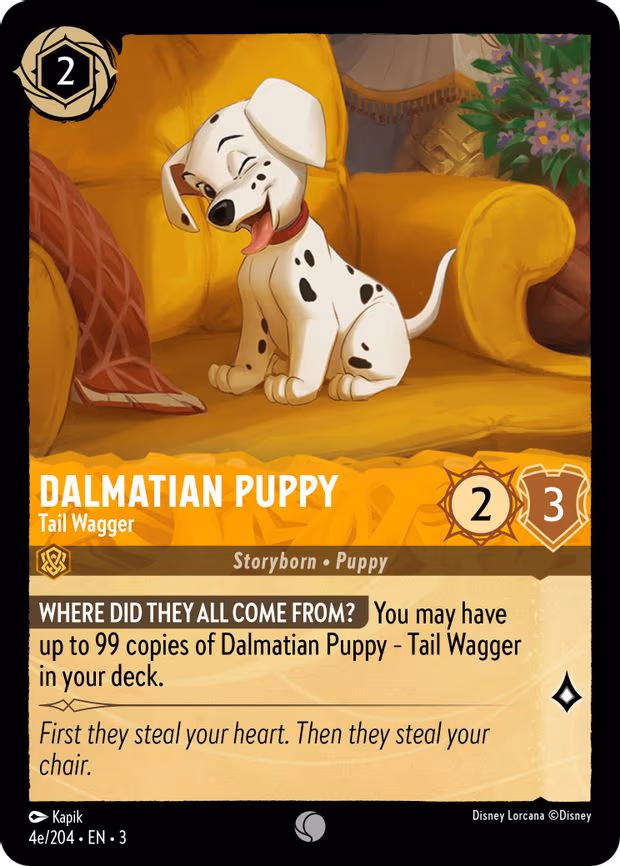 Dalmatian Puppy - Tail Wagger - Common (4e/204)