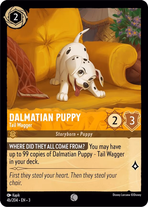 Dalmatian Puppy - Tail Wagger - Common (4b/204)