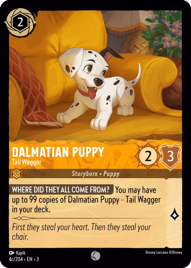Dalmatian Puppy - Tail Wagger - Common (4c/204)