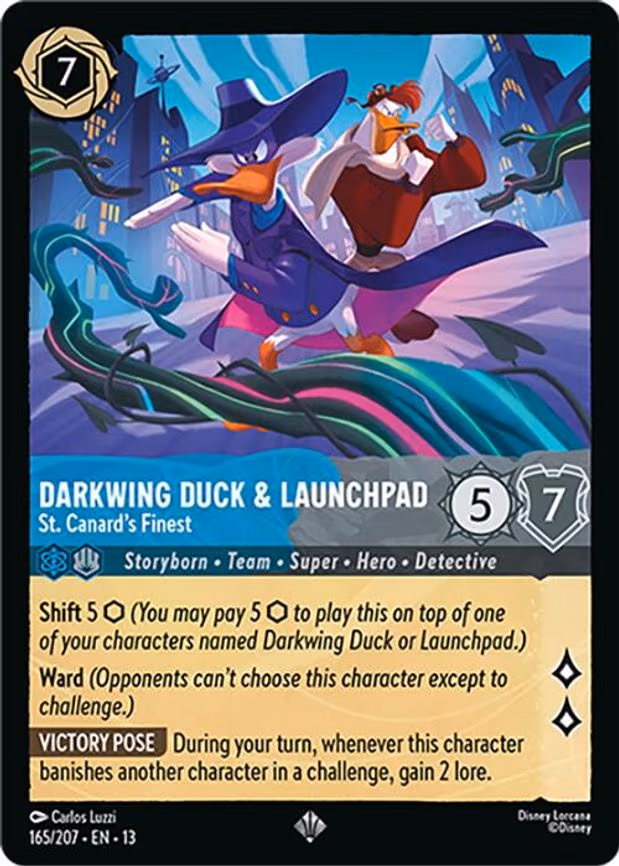 Darkwing Duck & Launchpad - St. Canard's Finest - Super Rare (165/204)