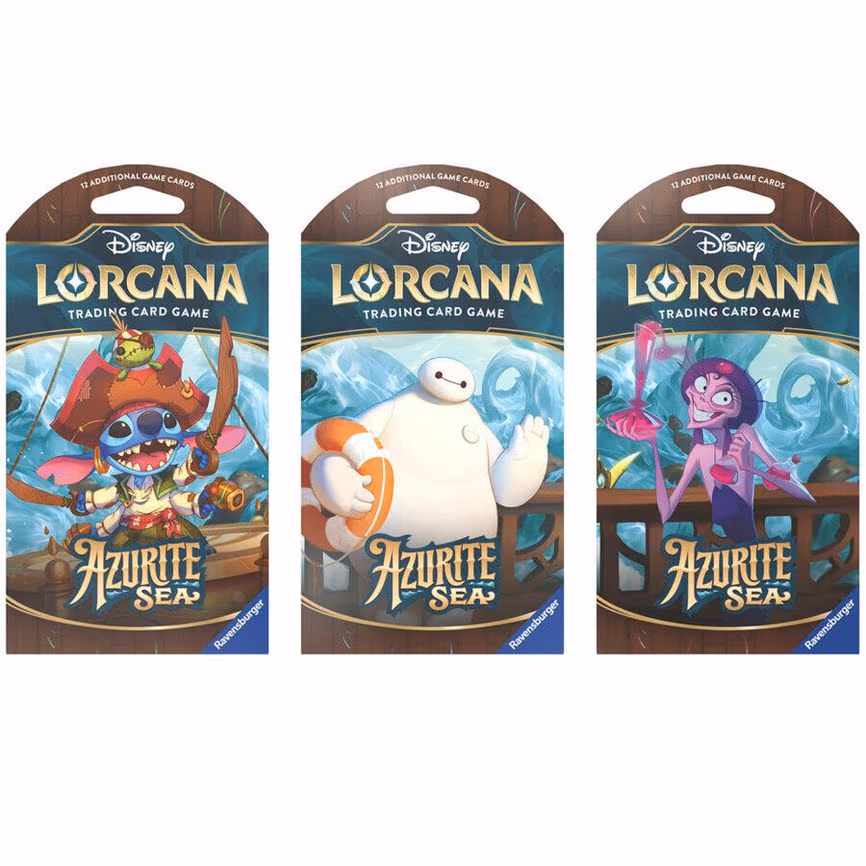 Disney Lorcana: Azurite Sea Sleeved Booster Pack Art Bundle [Set of 3]