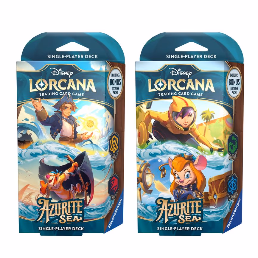 Disney Lorcana: Azurite Sea Starter Deck [Set of 2]