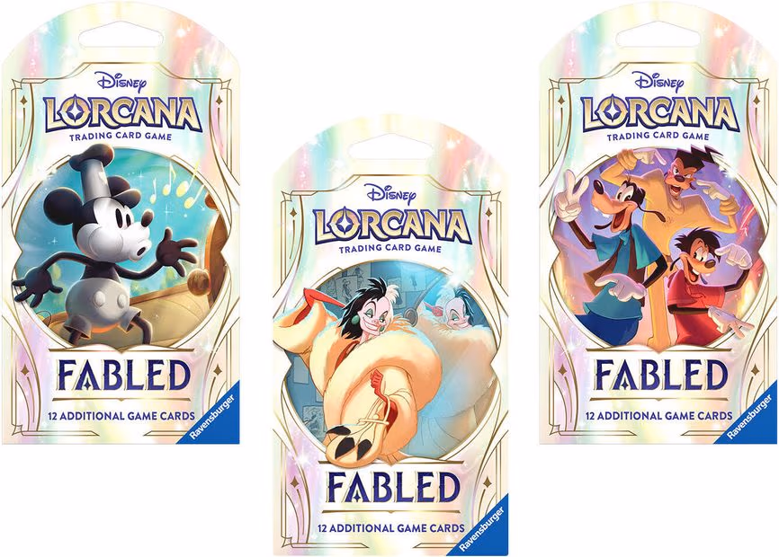 Disney Lorcana: Fabled Sleeved Booster Pack Art Bundle [Set of 3]