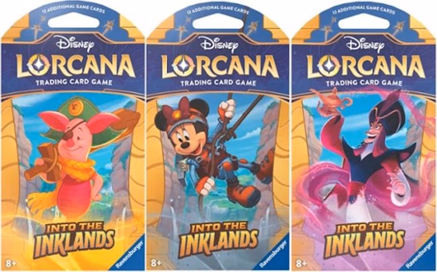 Disney Lorcana: Into the Inklands Sleeved Booster Pack Art Bundle [Set of 3]