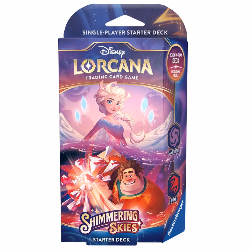 Disney Lorcana: Shimmering Skies Starter Deck (Amethyst & Ruby)