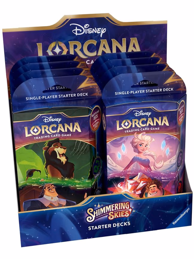 Disney Lorcana: Shimmering Skies Starter Deck Display
