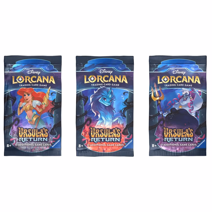 Disney Lorcana: Ursula's Return Booster Pack Art Bundle [Set of 3]