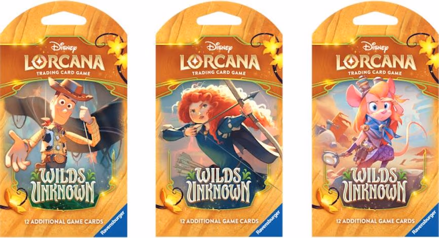 Disney Lorcana: Wilds Unknown Sleeved Booster Pack Art Bundle [Set of 3]