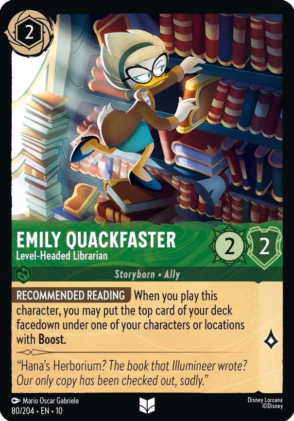 Emily Quackfaster - Level-Headed Librarian - Uncommon (80/204)