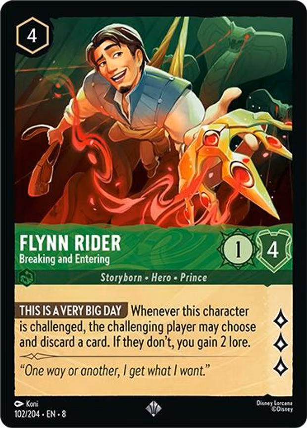 Flynn Rider - Breaking and Entering - Super Rare (102/204)
