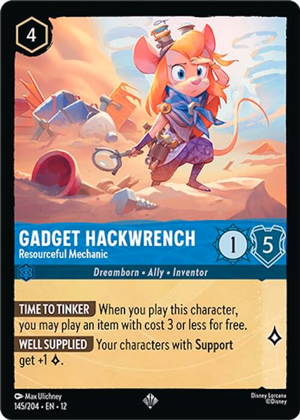 Gadget Hackwrench - Resourceful Mechanic - Super Rare (145/204)