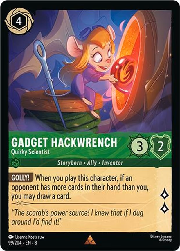 Gadget Hackwrench - Quirky Scientist - Rare (99/204)