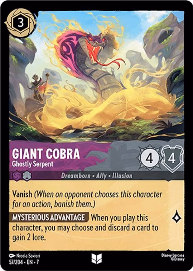 Giant Cobra - Ghostly Serpent - Uncommon (57/204)