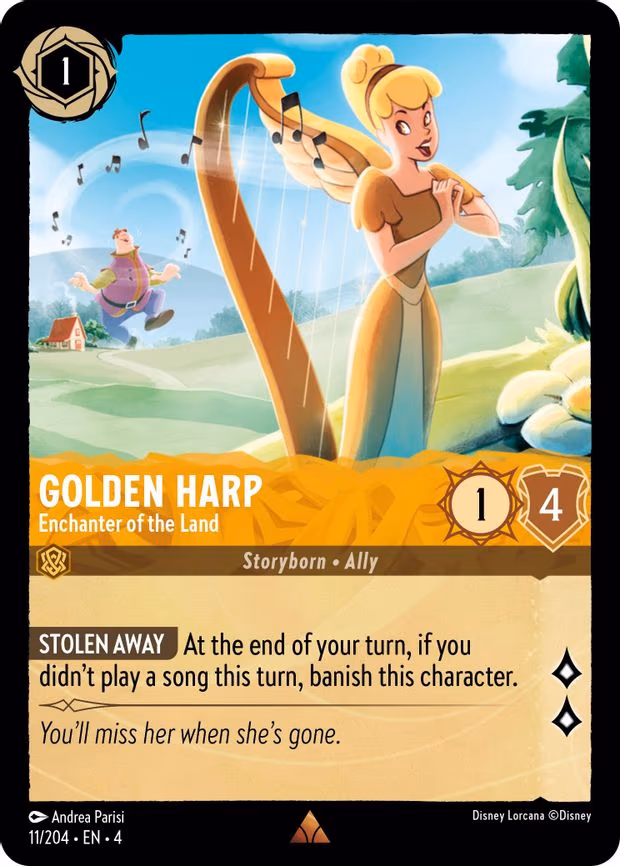 Golden Harp - Enchanter of the Land - Rare (11/204)