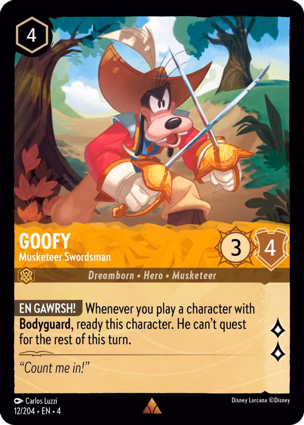 Goofy - Musketeer Swordsman - Rare (12/204)
