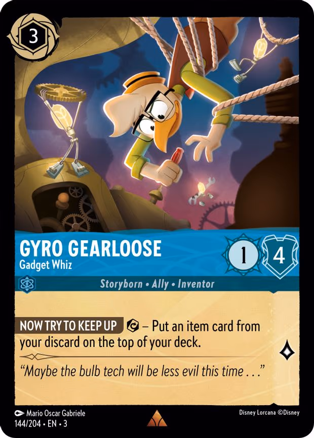 Gyro Gearloose - Gadget Whiz - Rare (144/204)